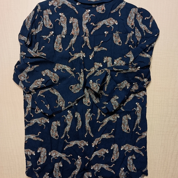Just Female Wellis Leopard Print AOP Shirt Garmentory Size XS - Picture 5 of 10